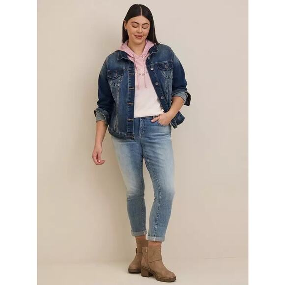 Torrid Plush Lace Inset Hoodie Pink Ombre Mauve Plus Size 3X Pullover - Picture 3 of 12